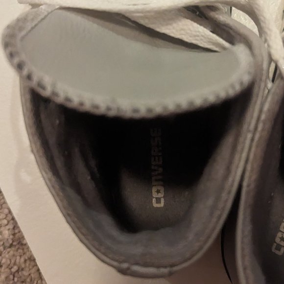 Converse Leather High-Tops, Toddler Size 10, Gray - Picture 4 of 14